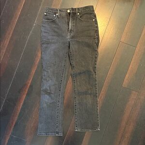 Madewell Women's Straight Leg Black Jeans